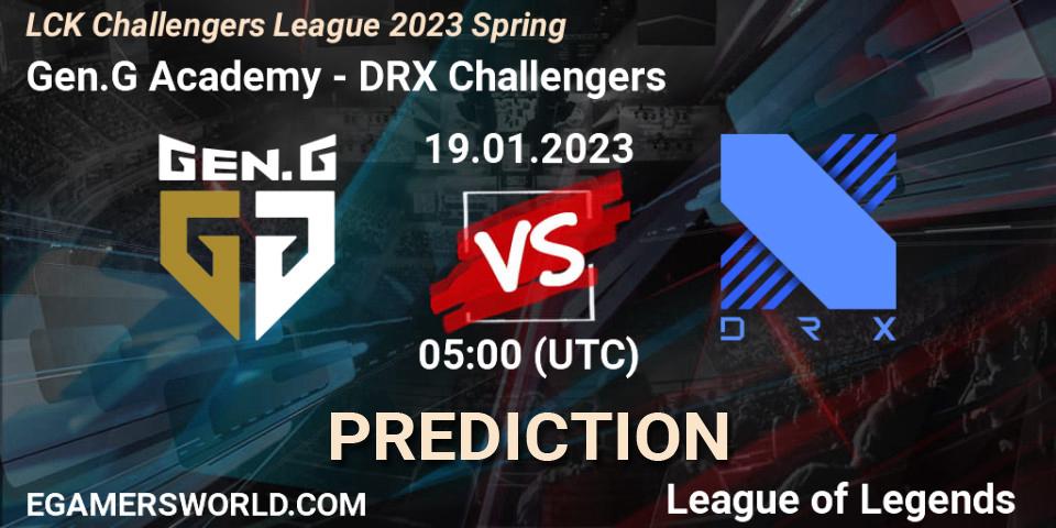Gen.G Academy vs DRX Challengers: Betting TIp, Match Prediction. 19.01.23. LoL, LCK Challengers League 2023 Spring