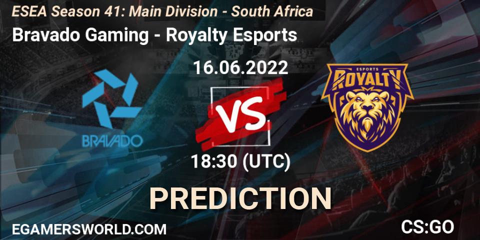 Bravado Gaming vs Royalty Esports: Betting TIp, Match Prediction. 16.06.22. CS2 (CS:GO), ESEA Season 41: Main Division - South Africa