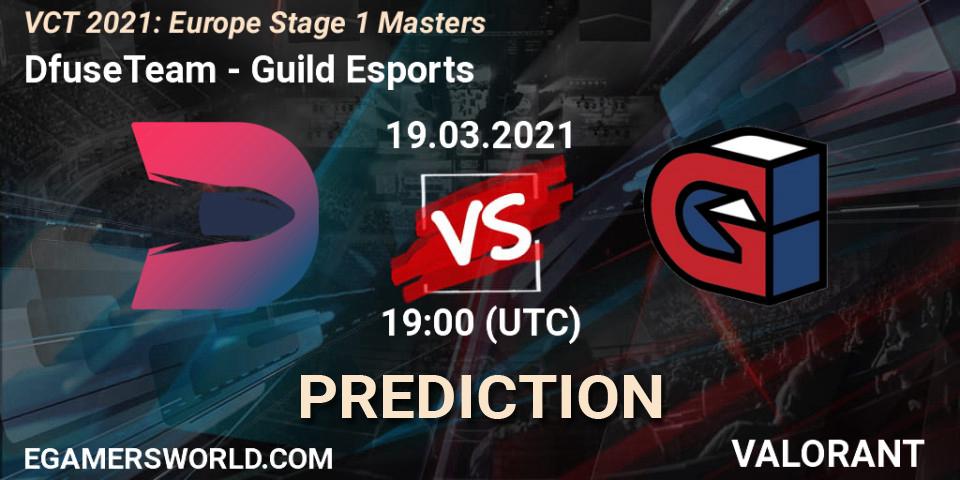 DfuseTeam vs Guild Esports: Betting TIp, Match Prediction. 19.03.2021 at 19:00. VALORANT, VCT 2021: Europe Stage 1 Masters