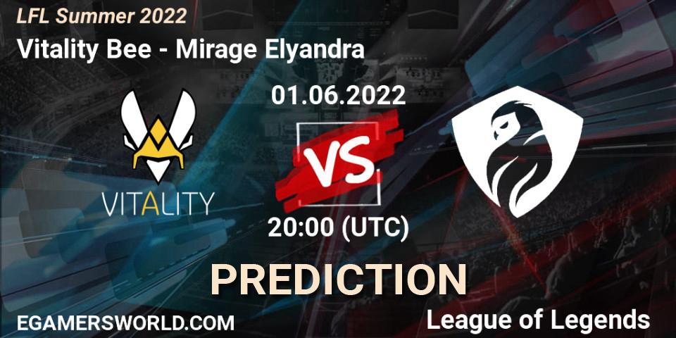 Vitality Bee vs Mirage Elyandra: Betting TIp, Match Prediction. 01.06.2022 at 20:00. LoL, LFL Summer 2022