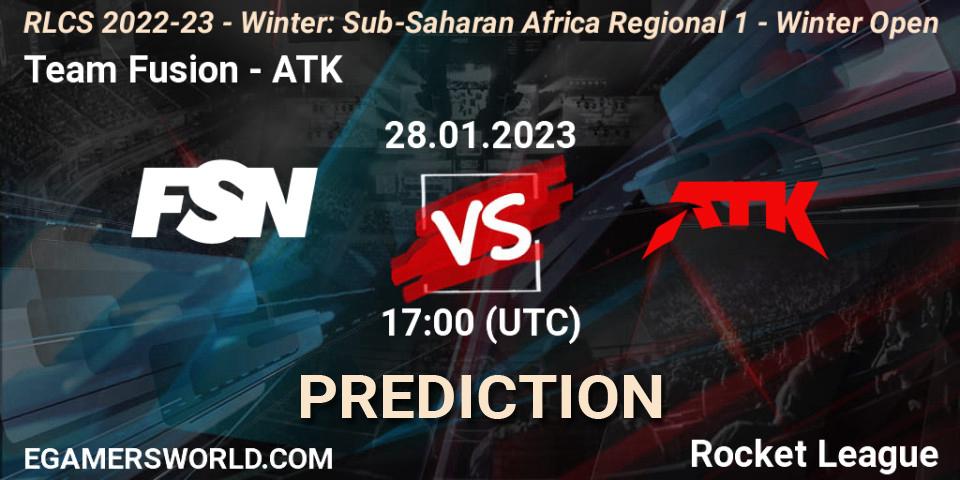 Team Fusion vs ATK: Betting TIp, Match Prediction. 28.01.23. Rocket League, RLCS 2022-23 - Winter: Sub-Saharan Africa Regional 1 - Winter Open