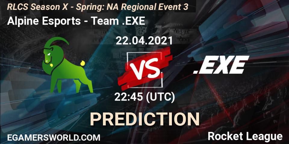 Alpine Esports vs Team.EXE: Betting TIp, Match Prediction. 22.04.21. Rocket League, RLCS Season X - Spring: NA Regional Event 3