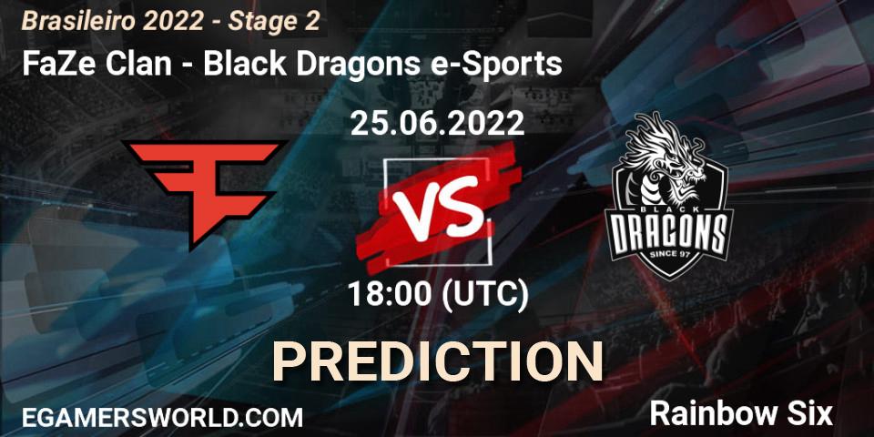 FaZe Clan vs Black Dragons e-Sports: Betting TIp, Match Prediction. 25.06.22. Rainbow Six, Brasileirão 2022 - Stage 2