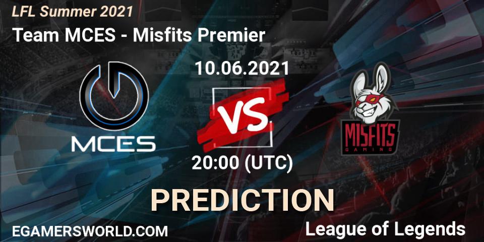 Team MCES vs Misfits Premier: Betting TIp, Match Prediction. 10.06.21. LoL, LFL Summer 2021