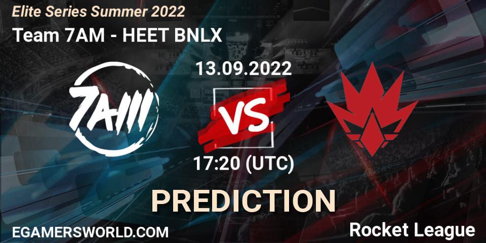 Team 7AM vs HEET BNLX: Betting TIp, Match Prediction. 13.09.22. Rocket League, Elite Series Summer 2022