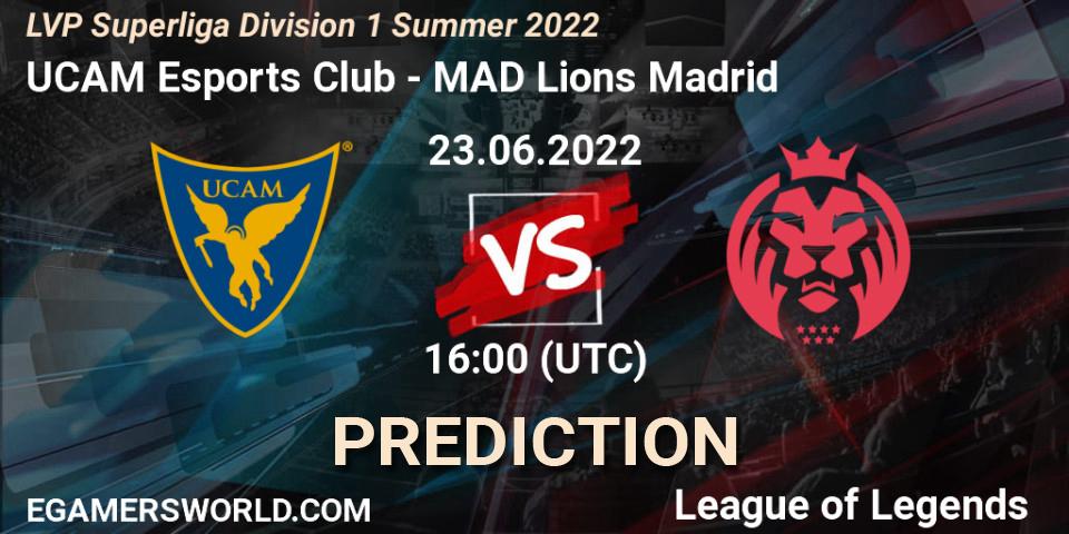 UCAM Esports Club vs MAD Lions Madrid: Betting TIp, Match Prediction. 23.06.22. LoL, LVP Superliga Division 1 Summer 2022