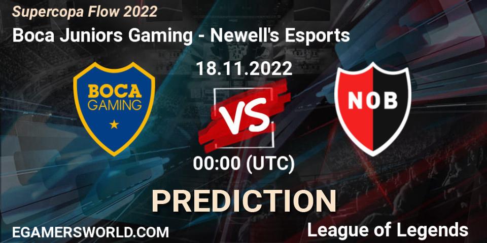 Boca Juniors Gaming vs Newell's Esports: Betting TIp, Match Prediction. 18.11.2022 at 00:00. LoL, Supercopa Flow 2022
