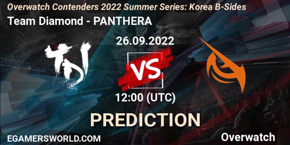 Team Diamond vs PANTHERA: Betting TIp, Match Prediction. 26.09.22. Overwatch, Overwatch Contenders 2022 Summer Series: Korea B-Sides