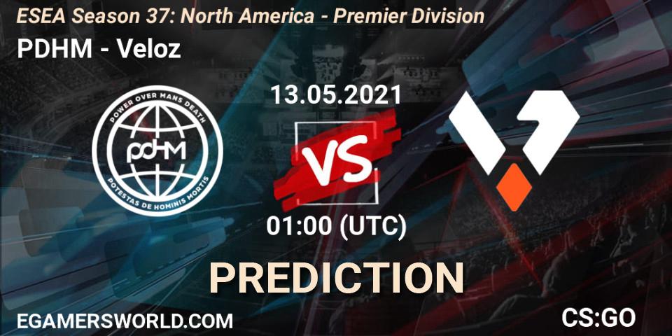PDHM vs Veloz: Betting TIp, Match Prediction. 13.05.21. CS2 (CS:GO), ESEA Season 37: North America - Premier Division
