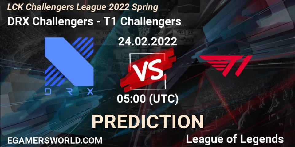 DRX Challengers vs T1 Challengers: Betting TIp, Match Prediction. 24.02.2022 at 05:00. LoL, LCK Challengers League 2022 Spring