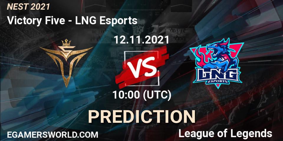 LNG Esports vs Victory Five: Betting TIp, Match Prediction. 16.11.21. LoL, NEST 2021