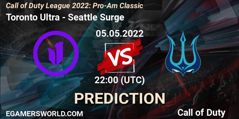 Toronto Ultra vs Seattle Surge: Betting TIp, Match Prediction. 05.05.22. Call of Duty, Call of Duty League 2022: Pro-Am Classic
