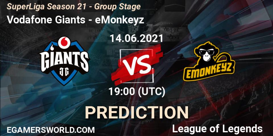 Vodafone Giants vs eMonkeyz: Betting TIp, Match Prediction. 14.06.21. LoL, SuperLiga Season 21 - Group Stage 