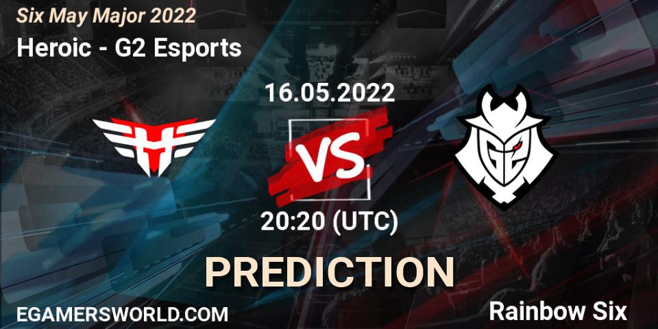 Heroic vs G2 Esports: Betting TIp, Match Prediction. 16.05.2022 at 20:20. Rainbow Six, Six Charlotte Major 2022