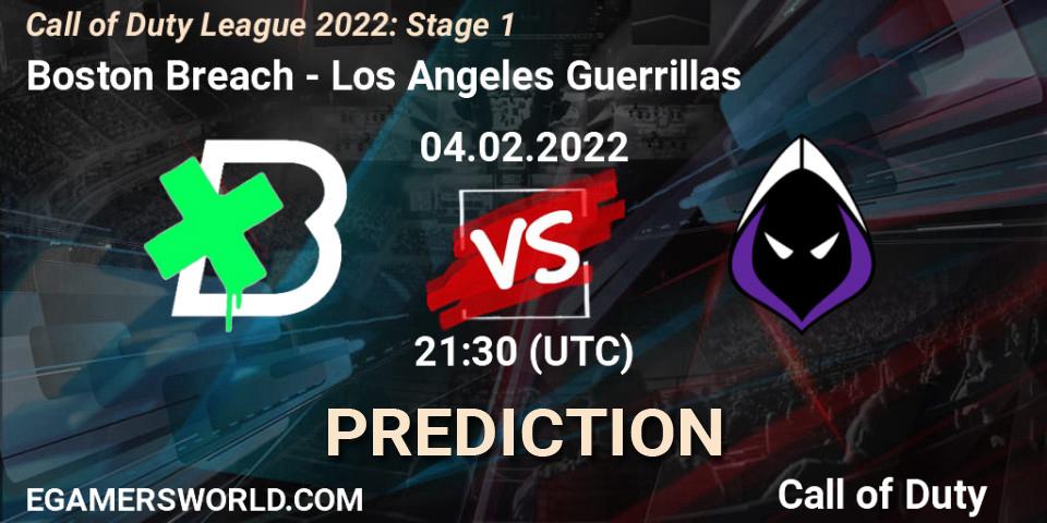 Boston Breach vs Los Angeles Guerrillas: Betting TIp, Match Prediction. 04.02.2022 at 21:30. Call of Duty, Call of Duty League 2022: Stage 1