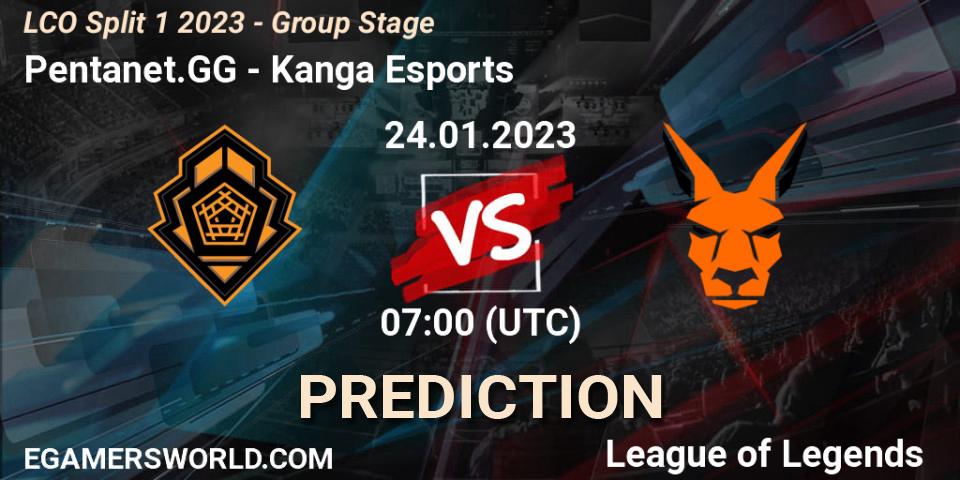 Pentanet.GG vs Kanga Esports: Betting TIp, Match Prediction. 24.01.2023 at 07:00. LoL, LCO Split 1 2023 - Group Stage