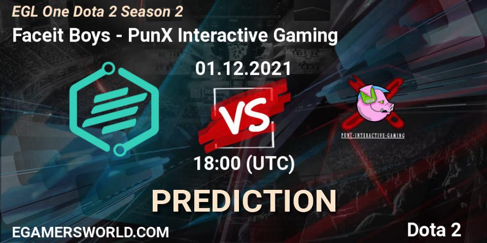 Faceit Boys vs PunX Interactive Gaming: Betting TIp, Match Prediction. 02.12.2021 at 18:03. Dota 2, EGL One Dota 2 Season 2
