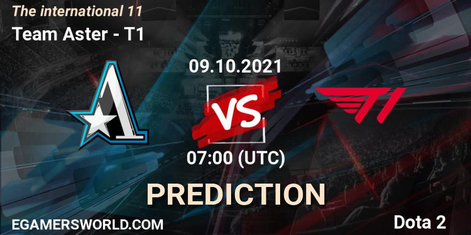 Team Aster vs T1: Betting TIp, Match Prediction. 09.10.2021 at 07:00. Dota 2, The Internationa 2021