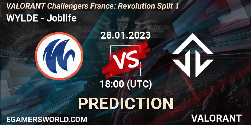 WYLDE vs Joblife: Betting TIp, Match Prediction. 28.01.23. VALORANT, VALORANT Challengers 2023 France: Revolution Split 1