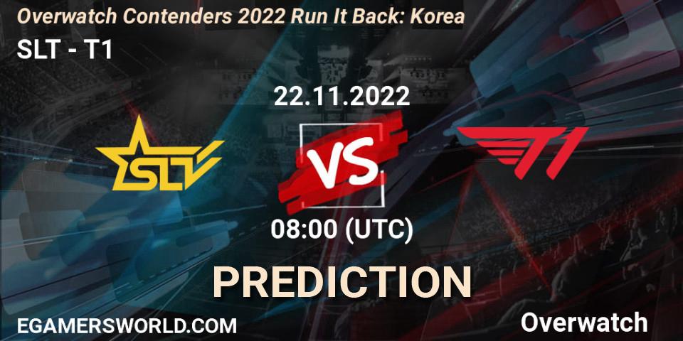SLT vs T1: Betting TIp, Match Prediction. 22.11.22. Overwatch, Overwatch Contenders 2022 Run It Back: Korea