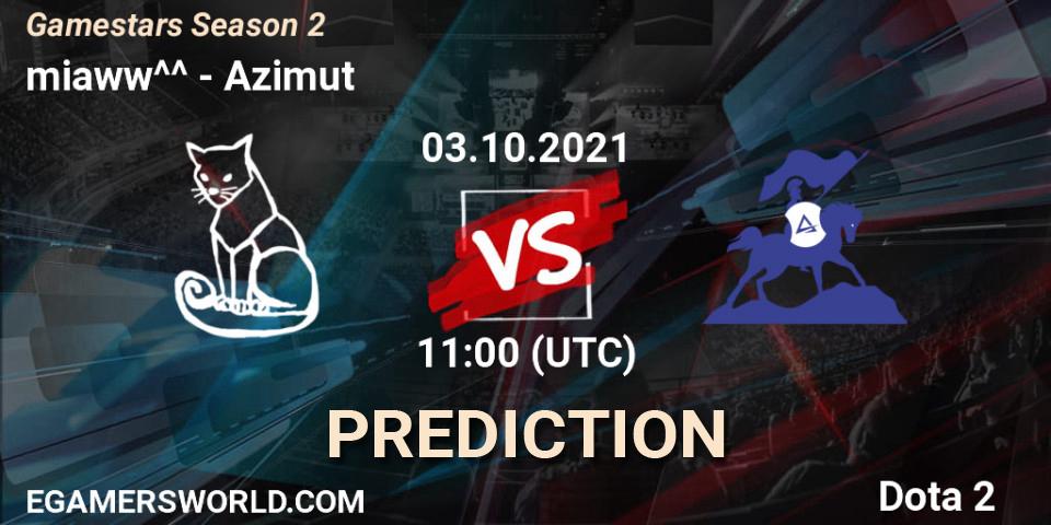 miaww^^ vs Azimut: Betting TIp, Match Prediction. 03.10.2021 at 11:02. Dota 2, Gamestars Season 2