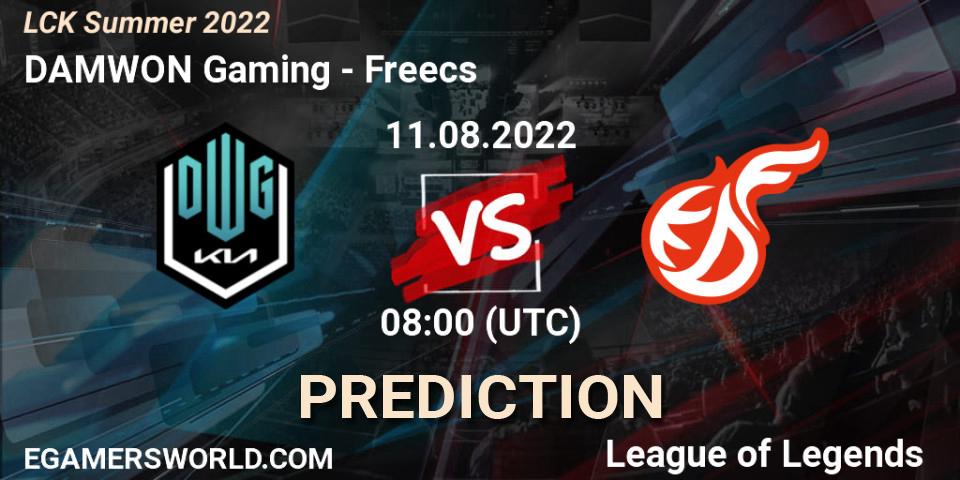 DAMWON Gaming vs Freecs: Betting TIp, Match Prediction. 11.08.2022 at 08:00. LoL, LCK Summer 2022