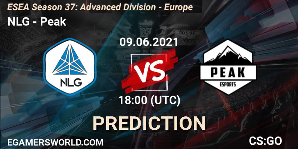 NLG vs Peak: Betting TIp, Match Prediction. 09.06.2021 at 18:00. Counter-Strike (CS2), ESEA Season 37: Advanced Division - Europe