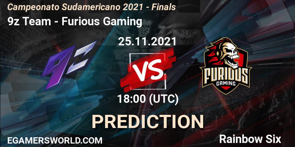 9z Team vs Furious Gaming: Betting TIp, Match Prediction. 25.11.2021 at 20:30. Rainbow Six, Campeonato Sudamericano 2021 - Finals