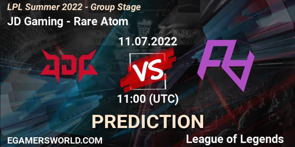 JD Gaming vs Rare Atom: Betting TIp, Match Prediction. 11.07.2022 at 11:00. LoL, LPL Summer 2022 - Group Stage