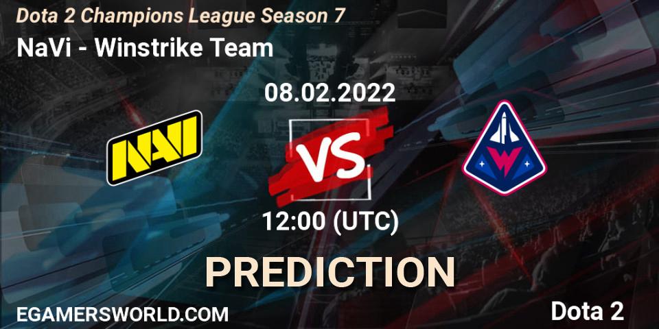 NaVi vs Winstrike Team: Betting TIp, Match Prediction. 08.02.2022 at 12:06. Dota 2, Dota 2 Champions League 2022 Season 7