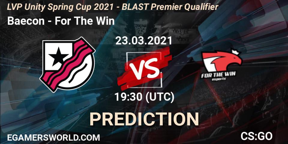 Baecon vs For The Win: Betting TIp, Match Prediction. 23.03.21. CS2 (CS:GO), LVP Unity Cup Spring 2021 - BLAST Premier Qualifier
