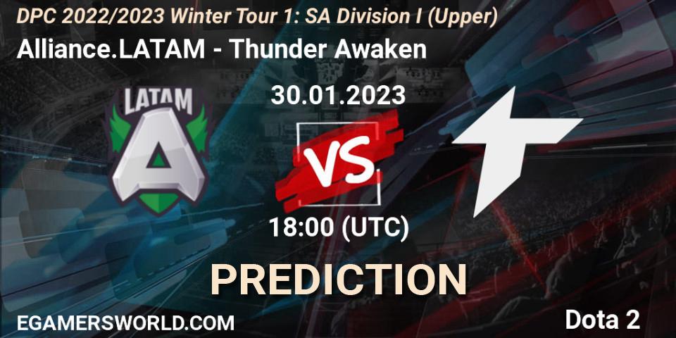 Alliance.LATAM vs Thunder Awaken: Betting TIp, Match Prediction. 30.01.23. Dota 2, DPC 2022/2023 Winter Tour 1: SA Division I (Upper) 