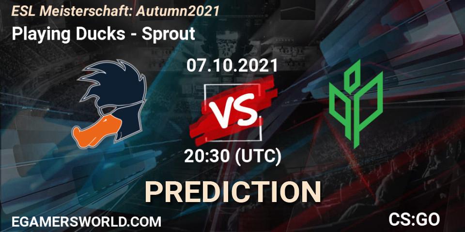 Playing Ducks vs Sprout: Betting TIp, Match Prediction. 07.10.21. CS2 (CS:GO), ESL Meisterschaft: Autumn 2021