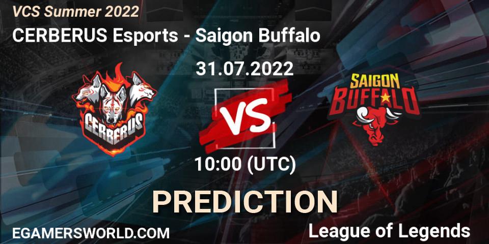 CERBERUS Esports vs Saigon Buffalo: Betting TIp, Match Prediction. 31.07.2022 at 10:00. LoL, VCS Summer 2022
