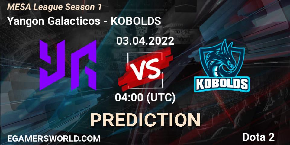 Yangon Galacticos vs KOBOLDS: Betting TIp, Match Prediction. 03.04.2022 at 04:10. Dota 2, MESA League Season 1