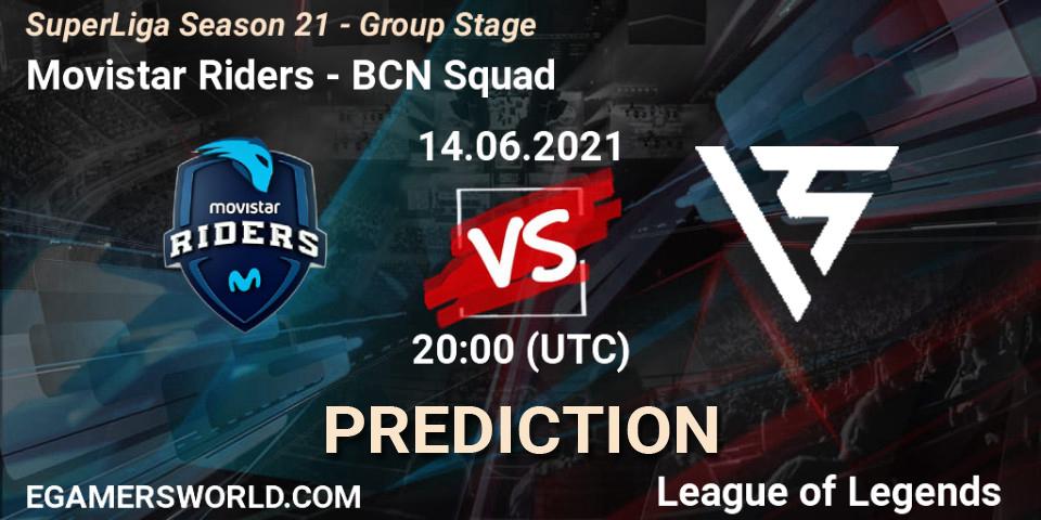 Movistar Riders vs BCN Squad: Betting TIp, Match Prediction. 14.06.2021 at 18:00. LoL, SuperLiga Season 21 - Group Stage 