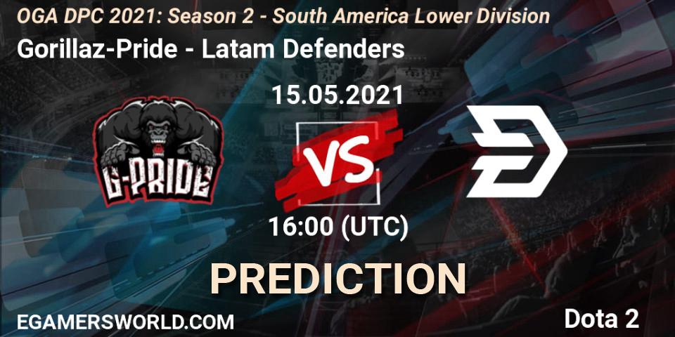 Gorillaz-Pride vs Latam Defenders: Betting TIp, Match Prediction. 15.05.2021 at 16:00. Dota 2, OGA DPC 2021: Season 2 - South America Lower Division 