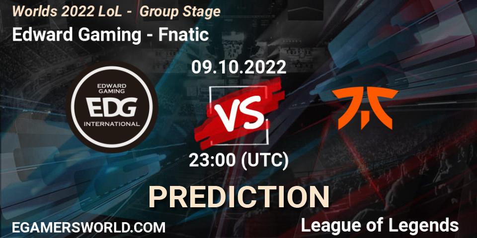 Edward Gaming vs Fnatic: Betting TIp, Match Prediction. 09.10.22. LoL, Worlds 2022 LoL - Group Stage