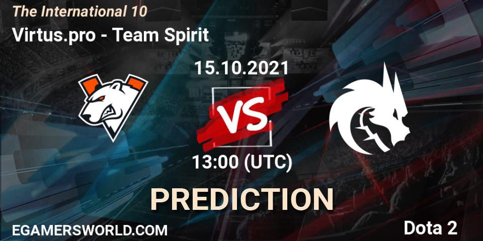 Virtus.pro vs Team Spirit: Betting TIp, Match Prediction. 15.10.2021 at 13:14. Dota 2, The Internationa 2021