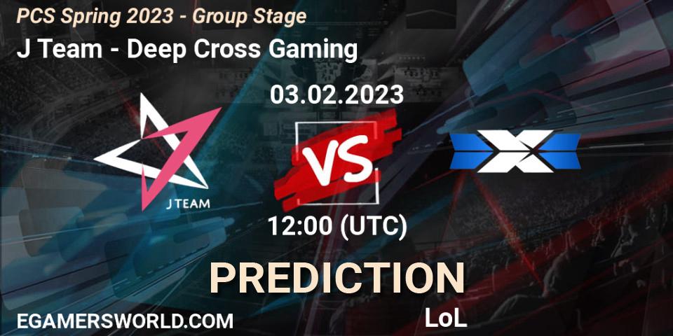 J Team vs Deep Cross Gaming: Betting TIp, Match Prediction. 03.02.23. LoL, PCS Spring 2023 - Group Stage
