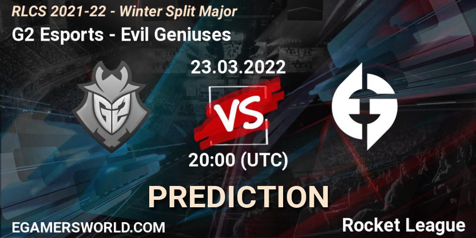 G2 Esports vs Evil Geniuses: Betting TIp, Match Prediction. 23.03.22. Rocket League, RLCS 2021-22 - Winter Split Major