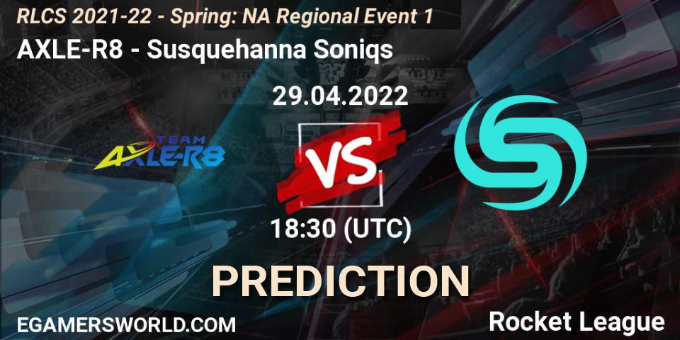 AXLE-R8 vs Susquehanna Soniqs: Betting TIp, Match Prediction. 29.04.2022 at 18:30. Rocket League, RLCS 2021-22 - Spring: NA Regional Event 1