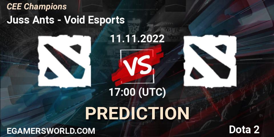 Juss Ants vs Void Esports: Betting TIp, Match Prediction. 11.11.22. Dota 2, CEE Champions
