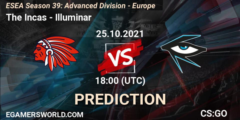The Incas vs Illuminar: Betting TIp, Match Prediction. 25.10.2021 at 18:00. Counter-Strike (CS2), ESEA Season 39: Advanced Division - Europe