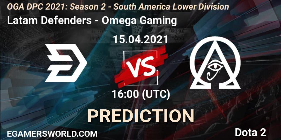 Latam Defenders vs Omega Gaming: Betting TIp, Match Prediction. 15.04.2021 at 16:01. Dota 2, OGA DPC 2021: Season 2 - South America Lower Division 