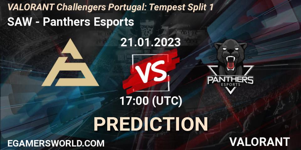 SAW vs Panthers Esports: Betting TIp, Match Prediction. 21.01.2023 at 17:25. VALORANT, VALORANT Challengers 2023 Portugal: Tempest Split 1