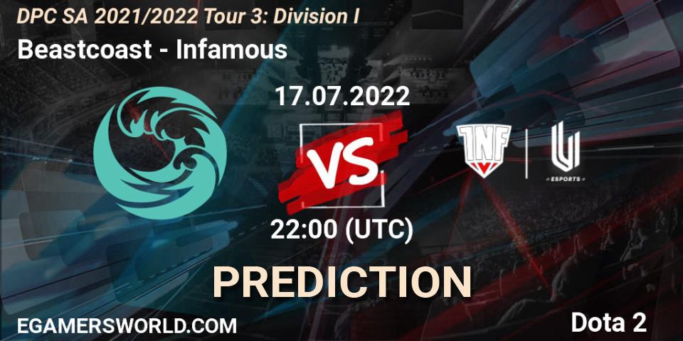Beastcoast vs Infamous: Betting TIp, Match Prediction. 17.07.22. Dota 2, DPC SA 2021/2022 Tour 3: Division I