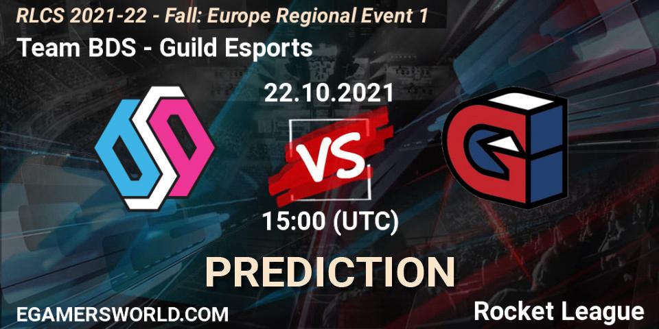 Team BDS vs Guild Esports: Betting TIp, Match Prediction. 22.10.2021 at 15:00. Rocket League, RLCS 2021-22 - Fall: Europe Regional Event 1