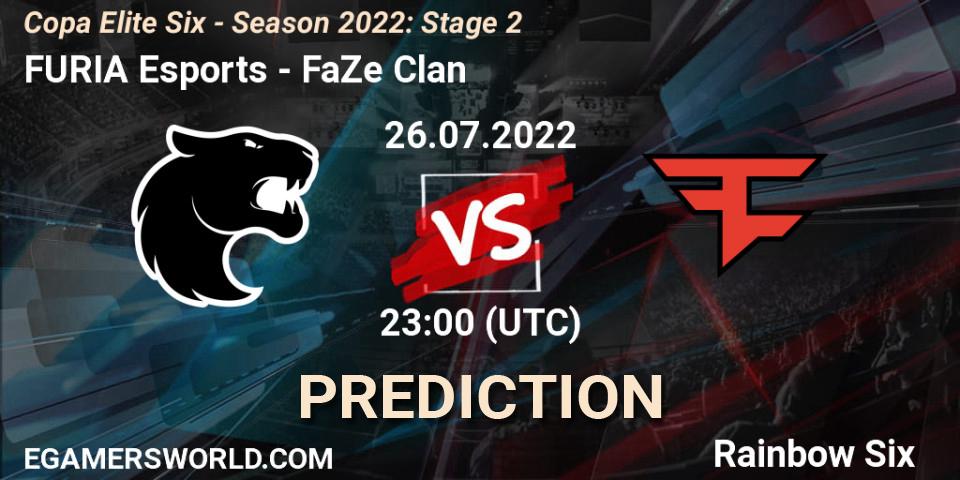 FURIA Esports vs FaZe Clan: Betting TIp, Match Prediction. 26.07.2022 at 23:00. Rainbow Six, Copa Elite Six - Season 2022: Stage 2