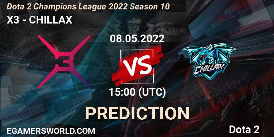 X3 vs CHILLAX: Betting TIp, Match Prediction. 08.05.22. Dota 2, Dota 2 Champions League 2022 Season 10 